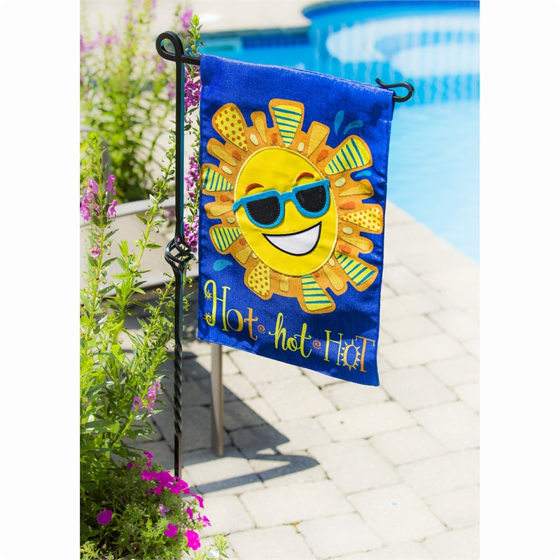 Black Cast Steel Garden Flag Pole