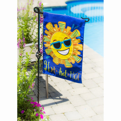 Black Cast Steel Garden Flag Pole