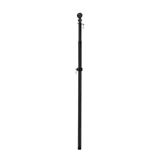 Adjustable Black Metal Telescoping House Flagpole