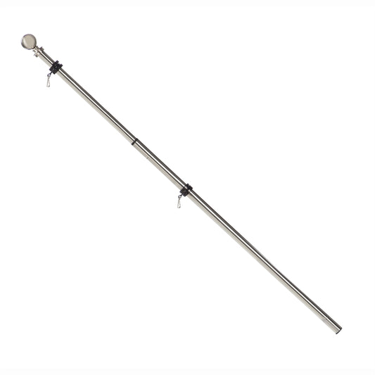 Adjustable Silver Metal Telescoping House Flagpole