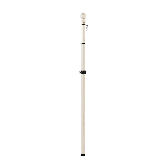 5' Adjustable Ivory Metal House Flagpole