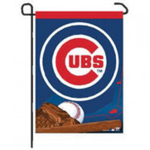 Chicago Cubs Garden Flag; Polyester