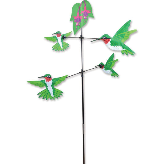Hummingbirds Carousel Spinner; Nylon 58" x 28", diameter 28"