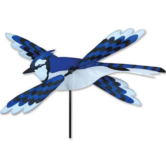 Blue Jay Whirligig Spinner; Nylon 25"x7.5", diameter 28"