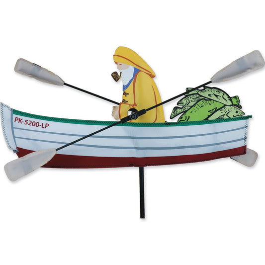 Fisherman Whirligig Spinner; Nylon 8.5"x17.75", diameter 18.75"