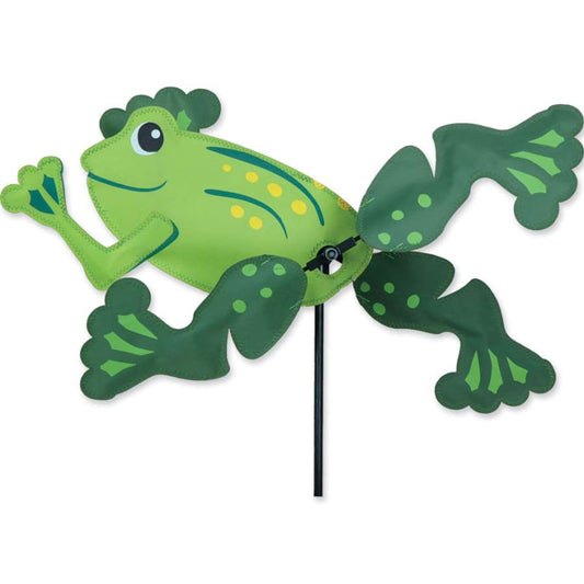 Frog Whirligig Spinner; Nylon 13"x6.5", diameter 18.75"