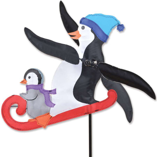 Winter Sledding Friends Sledding Whirligig Spinner