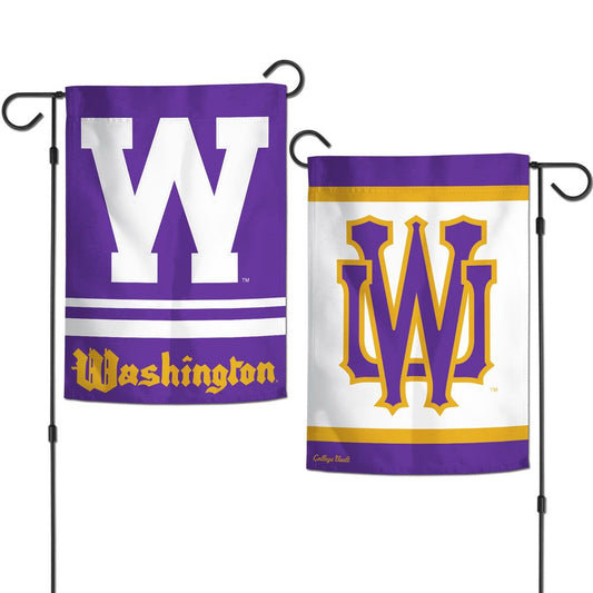 University of Washington Huskies Double Sided College-Vault Garden Flag