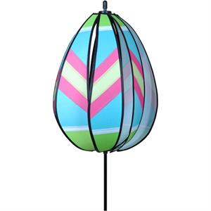 Green & Pink Striped Egg Spinner; Nylon 13"ODx18.5"