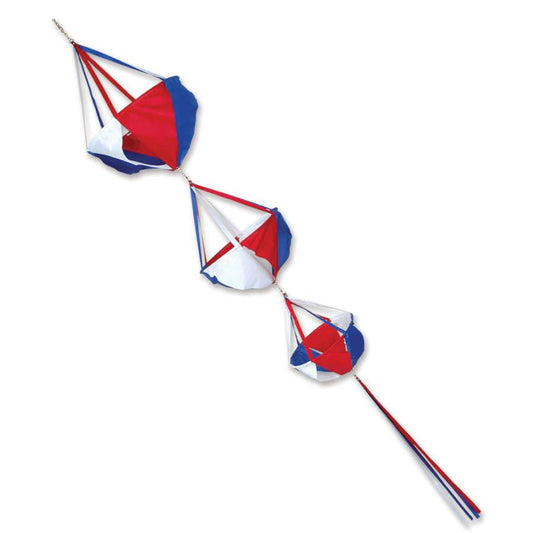 Patriotic Jumbo Spinnies Set Windsock; Polyester 15"x13"x11"
