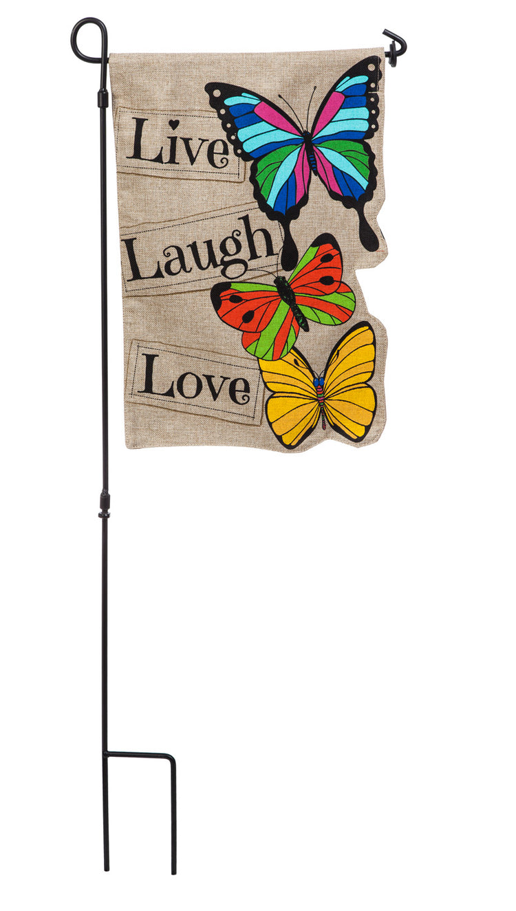 Deluxe 3-Piece Iron Flag Pole for Seasonal House Flags