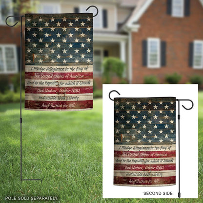 Patriotic Pledge of Allegiance Garden Flag