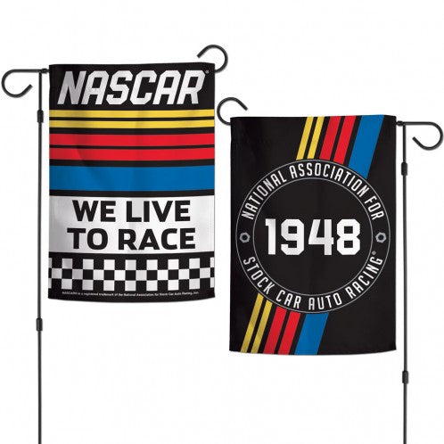 NASCAR Logo Double Sided Garden Flag; Polyester