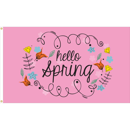 3x5 Hello Spring Outdoor Flag