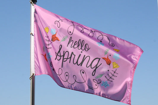 3x5 Hello Spring Outdoor Flag