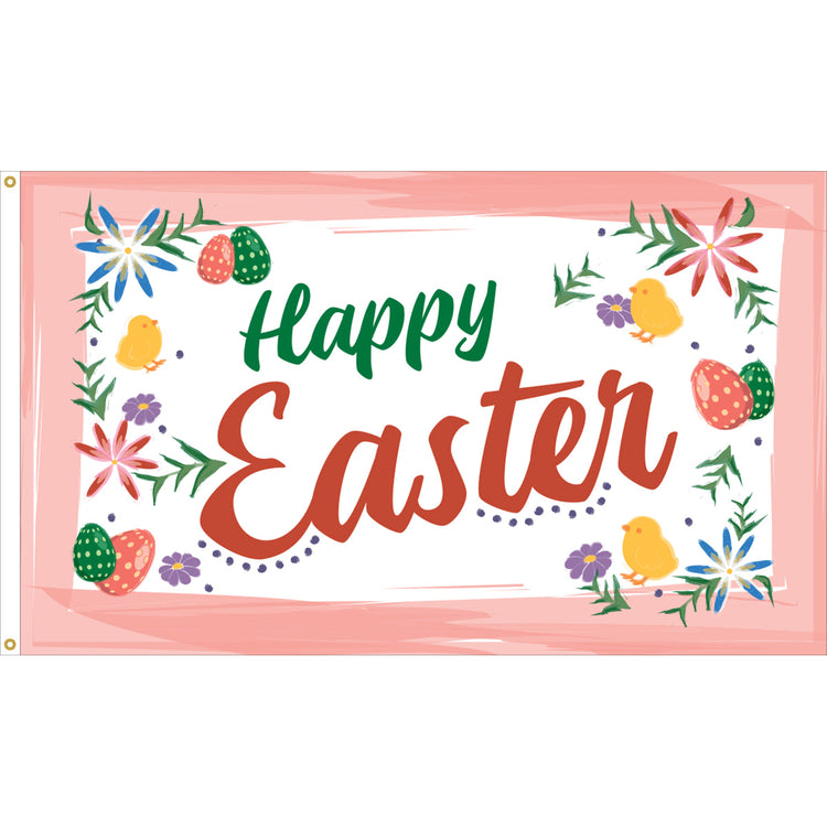 3x5 Happy Easter Colors Outdoor Flag