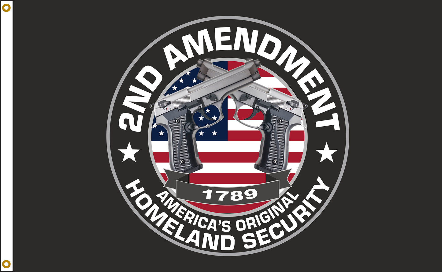 3x5 2nd Amendment Flag; Nylon H&G
