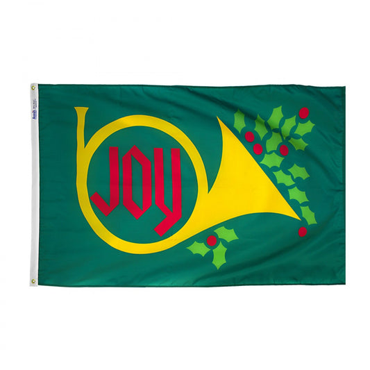 3x5 Joy & Horn Seasonal Flag; Nylon H&G