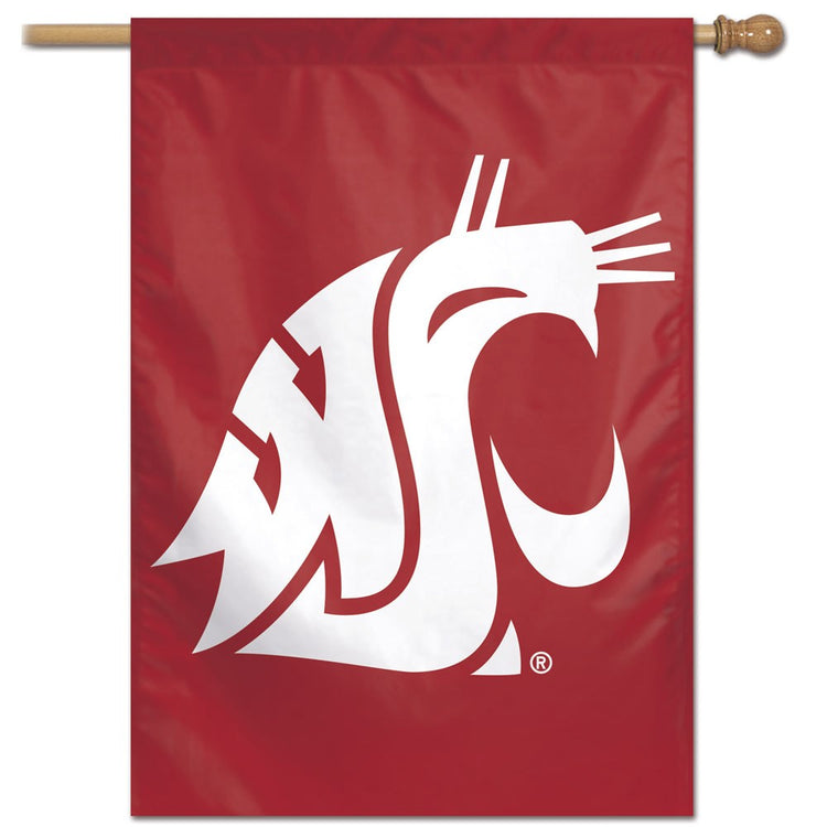 Washington State University Cougars House Flag; Polyester