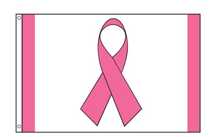 2x3 Pink Ribbon Breast Cancer Awareness Flag; Nylon H&G