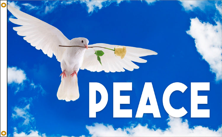 3x5 Peace Dove Flag; Nylon H&G