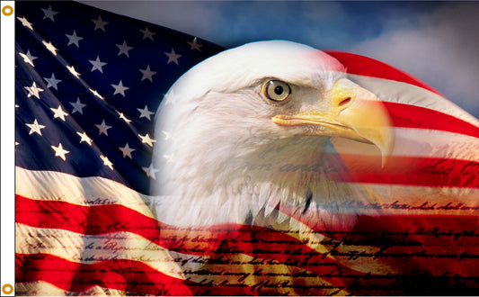3x5 Proud American Eagle Seasonal Flag, Nylon H&G