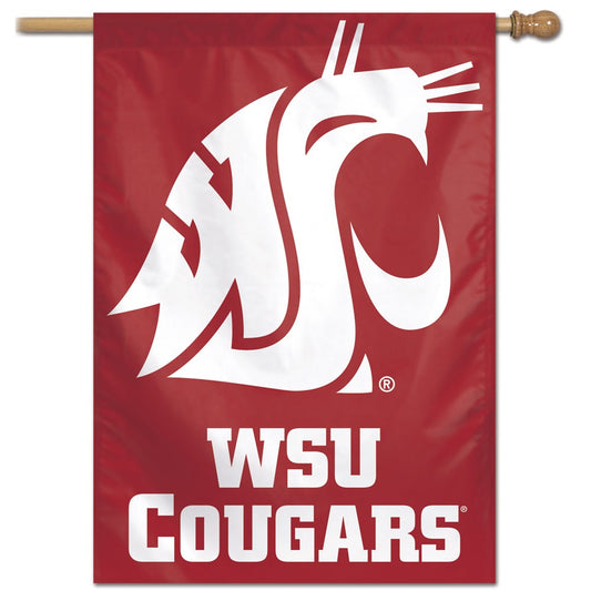 Washington State University Cougars House Flag; Polyester