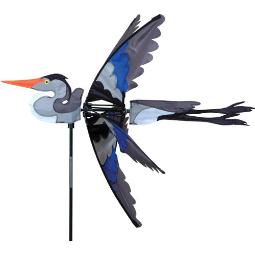 Great Blue Heron Spinner; Nylon 30"x26", diameter 26"