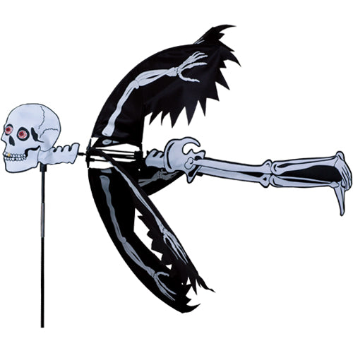 Flying Skeleton Seasonal Spinner; Nylon 32"x36"x32"OD