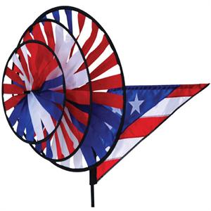 Patriotic Triple Spinner; Nylon 33"x27"x17"OD