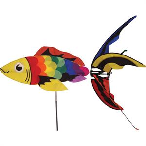 Rainbow Koi Spinner; Nylon 45.5"x40", diameter 32"