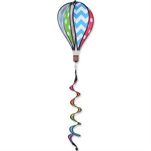 12"x46" Chevron & Polka Dot Hot Air Balloon; 16"L
