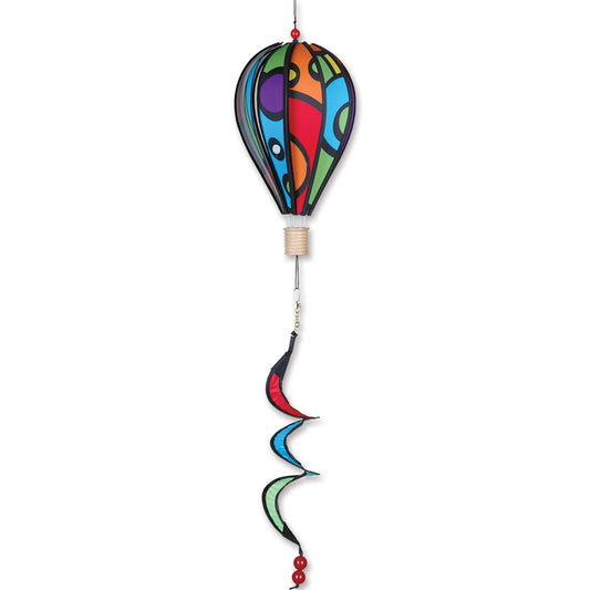 Orbit Hot Air Balloon; 6.5"x12" & 20" Twister Tail
