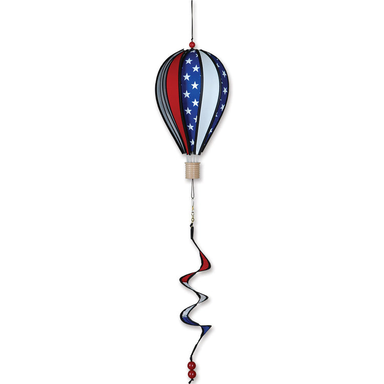 Stars & Stripes Patriotic Hot Air Balloon; 6.5"x12" & 20" Twister Tail