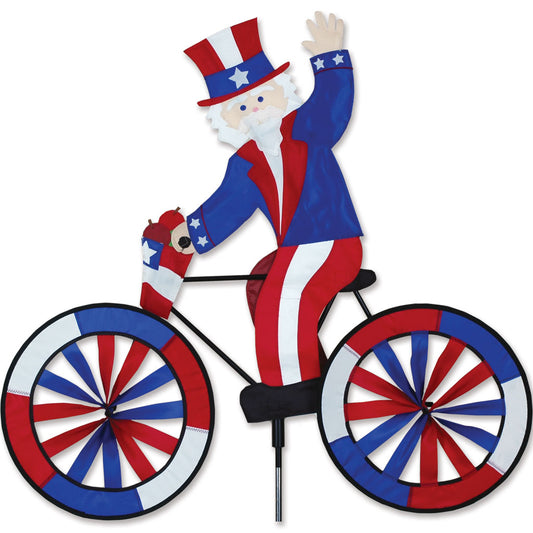 Uncle Sam Seasonal Bicycle Spinner; Nylon 30"x30"x12.25"OD