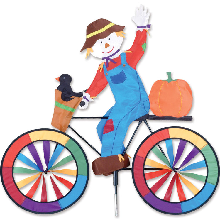 Scarecrow Seasonal Bicycle Spinner; Nylon 30"x30"x12.25"OD