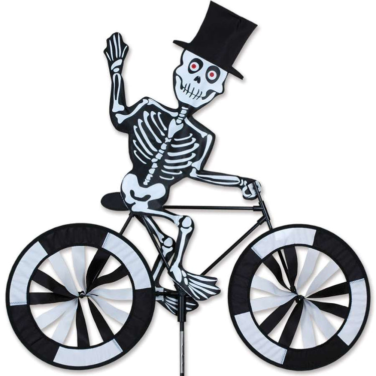 Skeleton Seasonal Bicycle Spinner; Nylon 32.5"x30"x12.25"OD