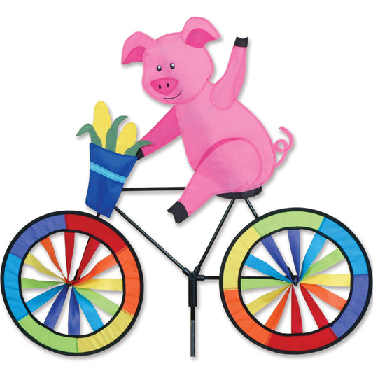 Pig with Corn Seasonal Bicycle Spinner; Nylon 30"x27.5"x12.25"OD