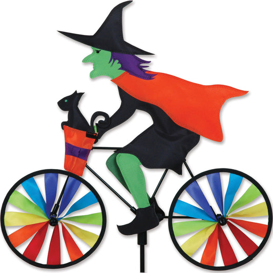 Halloween Witch Seasonal Bicycle Spinner; Polyester 20"x18.5"x7"OD