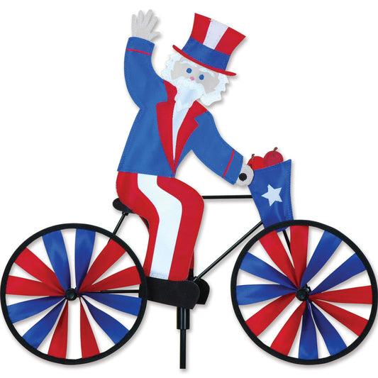 Uncle Sam Seasonal Bicycle Spinner; Nylon 20"x17.5"x7"OD