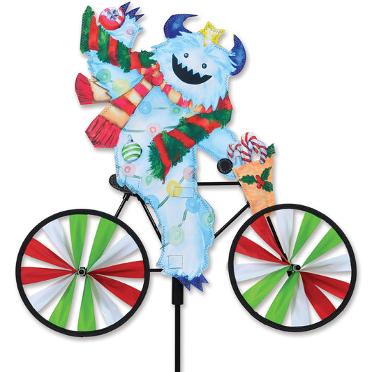 Christmas Yeti Seasonal Bicycle Spinner; Nylon 20"x16"x7"OD