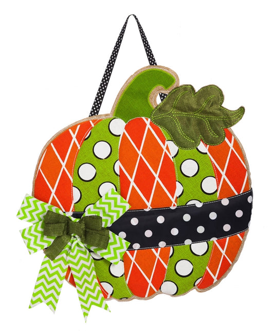 Whimsical Pumpkin Door Hanger