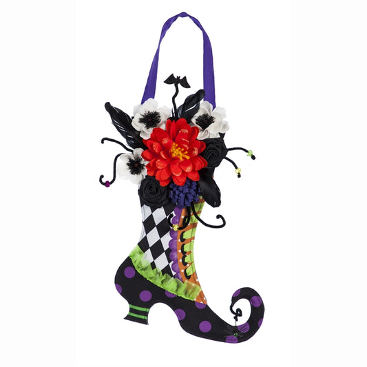 Witch Boot Halloween Door Hanger