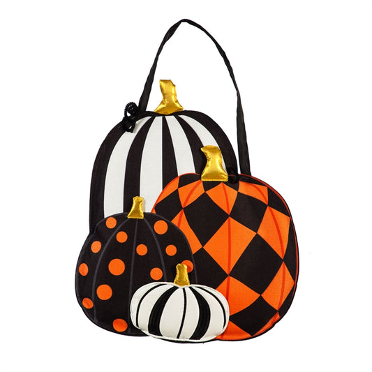 "Pattern Pumpkins" Door Hanger; Burlap 19"Lx17"W