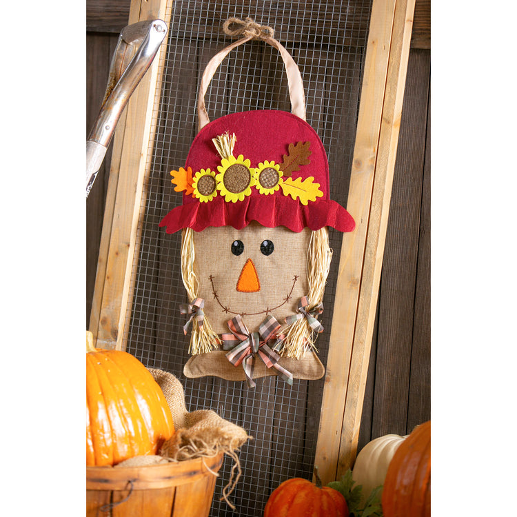 Mrs. Scarecrow Door Hanger Decor