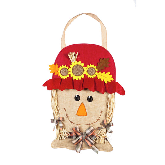 Mrs. Scarecrow Door Hanger Decor