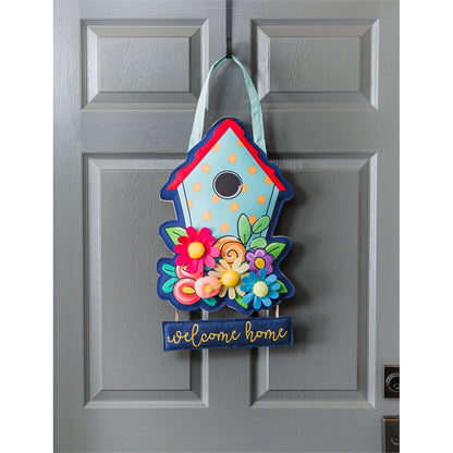Welcome Home Birdhouse Door Hanger