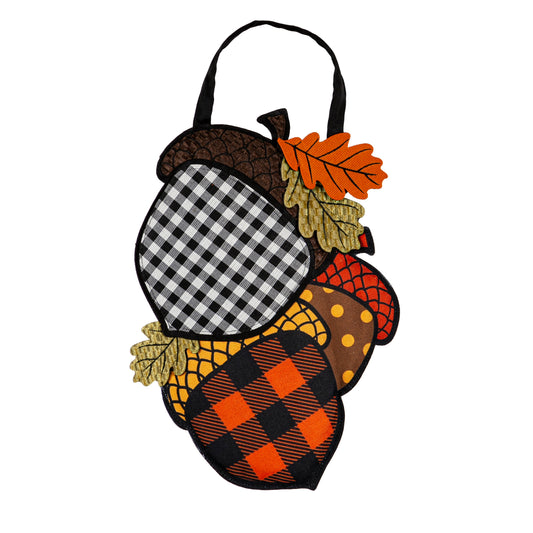 Buffalo Check Acorn Door Hanger