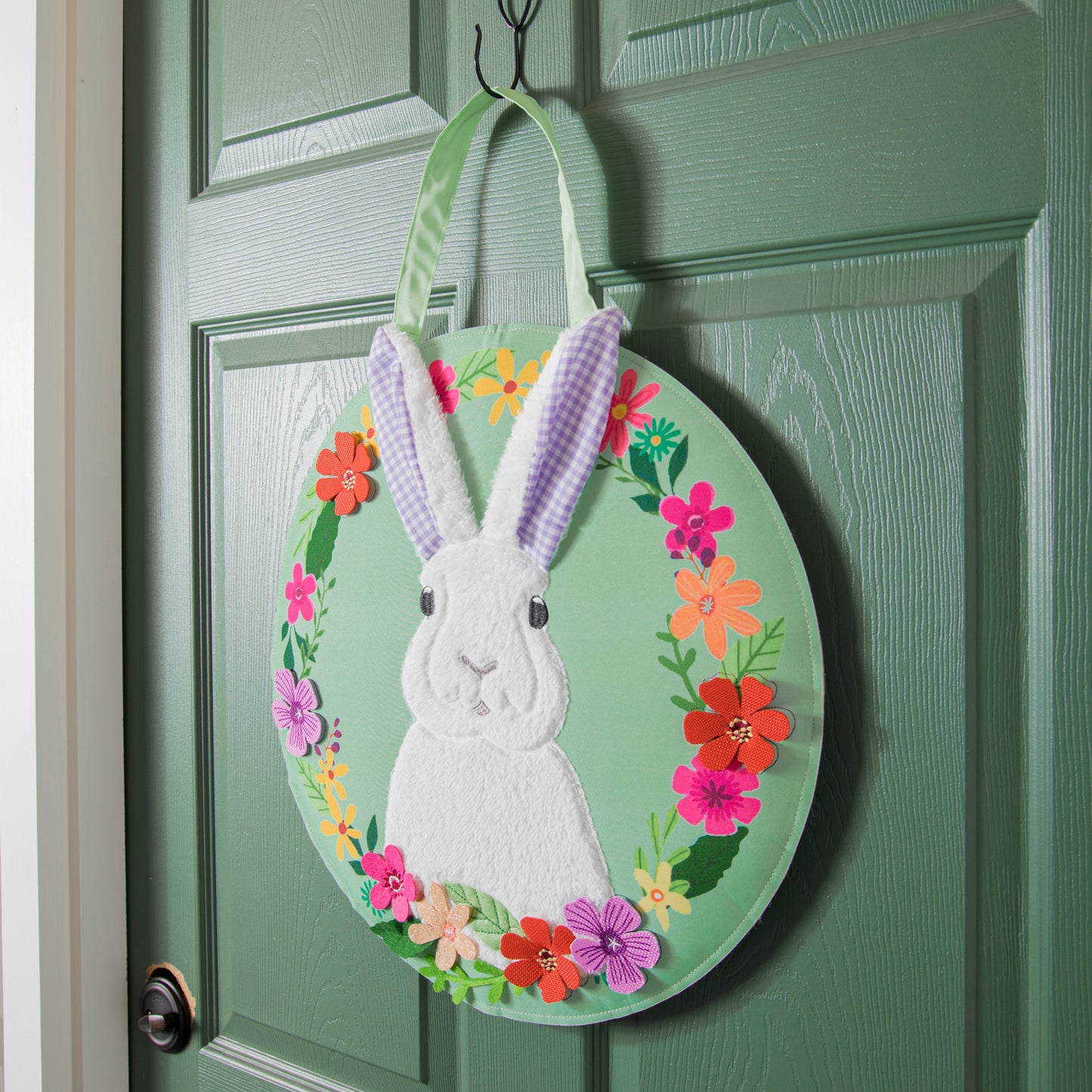 Gingham Bunny Door Hanger