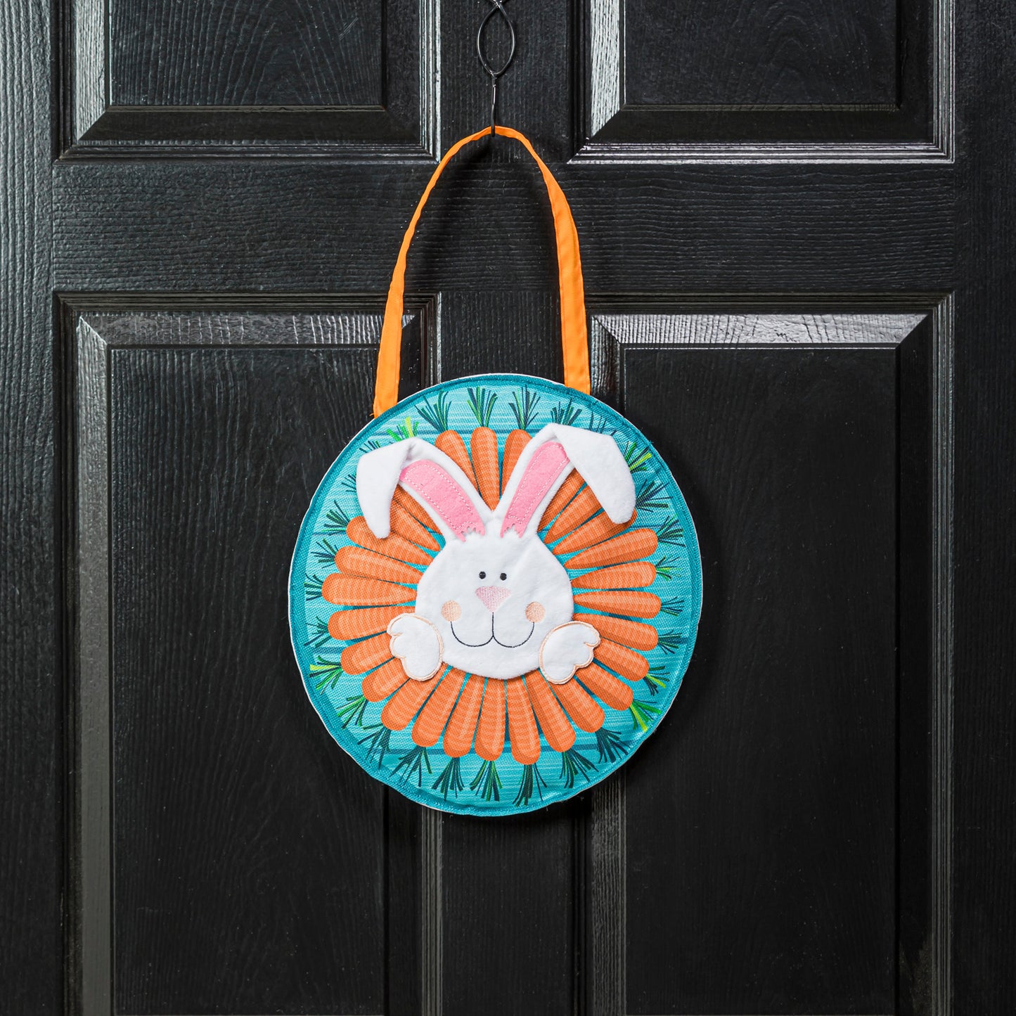 Carrot Wreath Bunny Door Decor Hanger